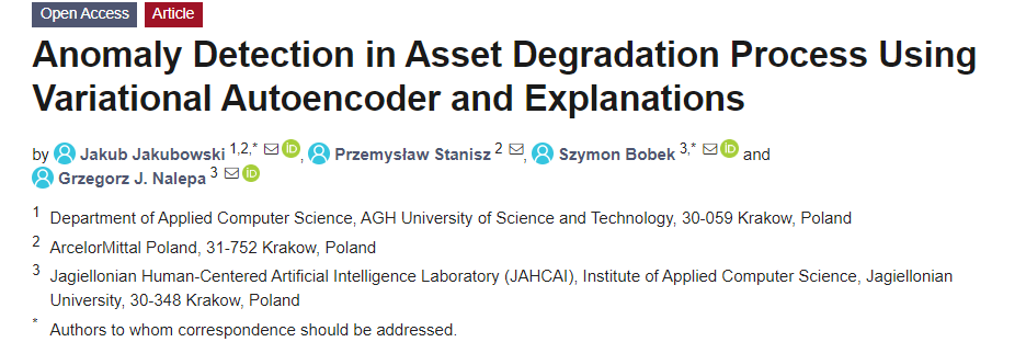 Anomaly Detection in Asset Degradation Process Using Variational Autoencoder and Explanations